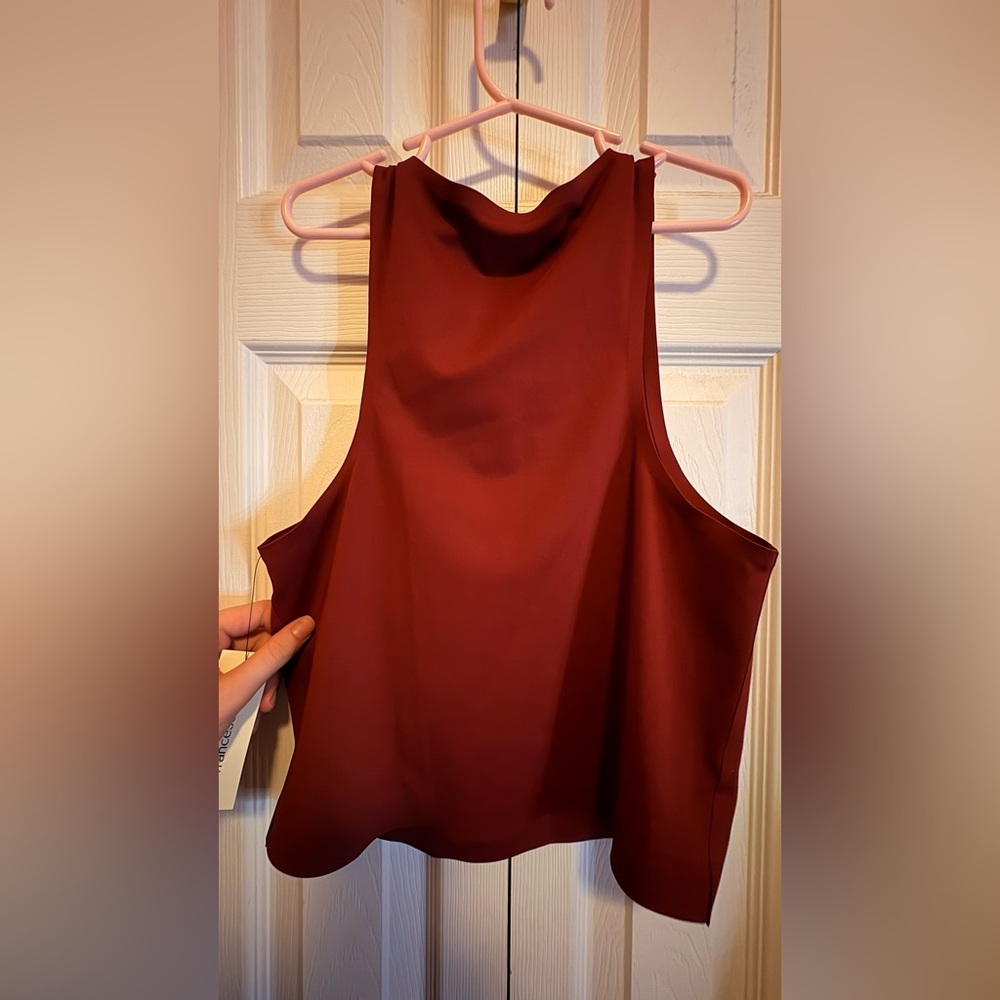 Francesca's Collections Red Sleeveless Crop Tank Top